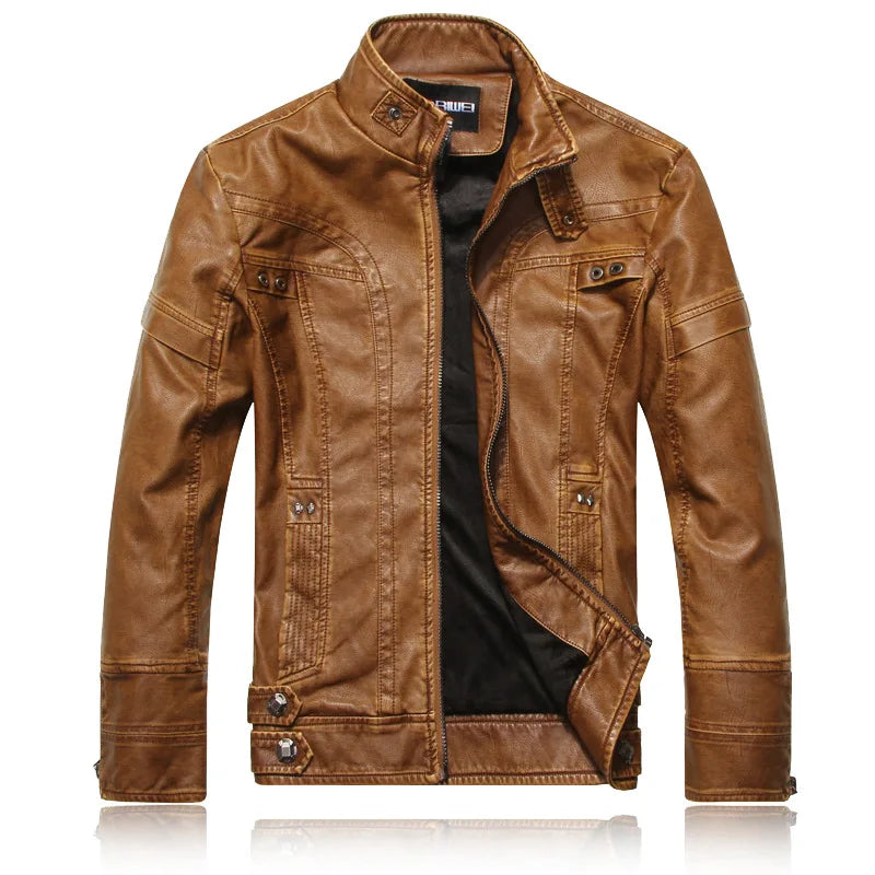 Veste en cuir élégante de style américain