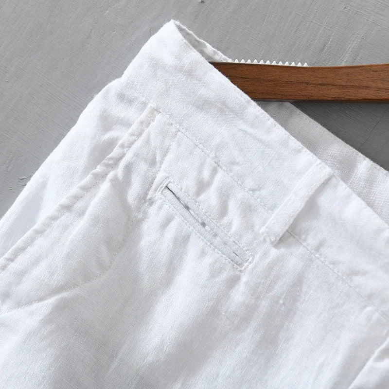 Short en lin haut de gamme