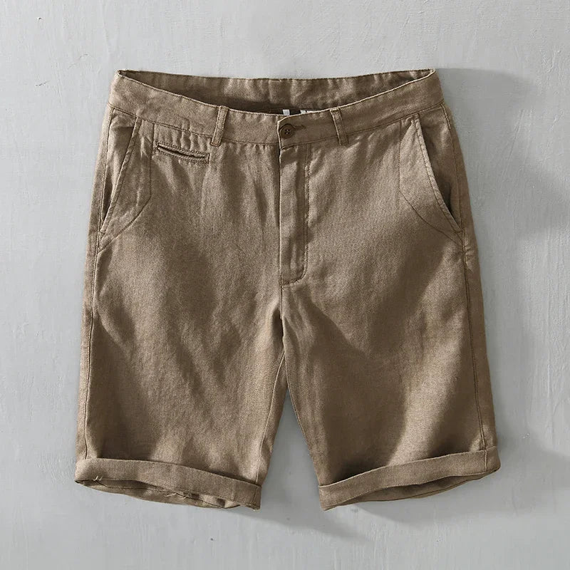 Short en lin haut de gamme