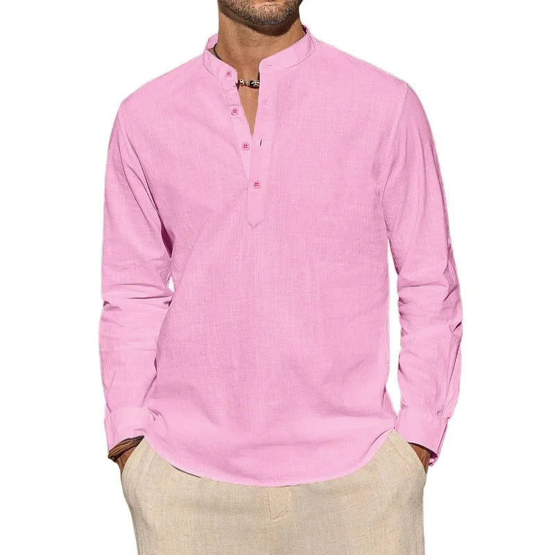 Κομψό πουκάμισο με μακριά μανίκια