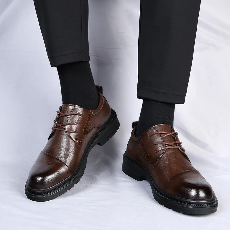 Elegant British Style Leather Shoes