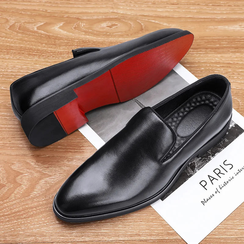 Elegant Leather Business Slip-On Shoes