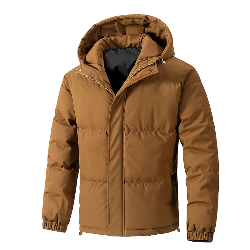 Elegant Hooded Parkas Jacket