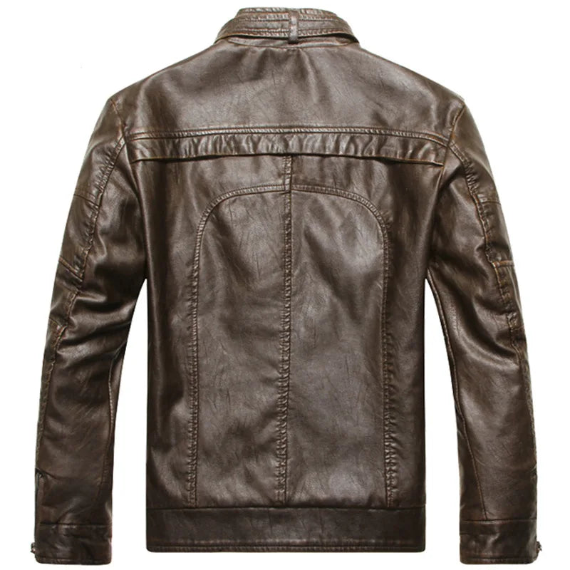 Veste en cuir élégante de style américain