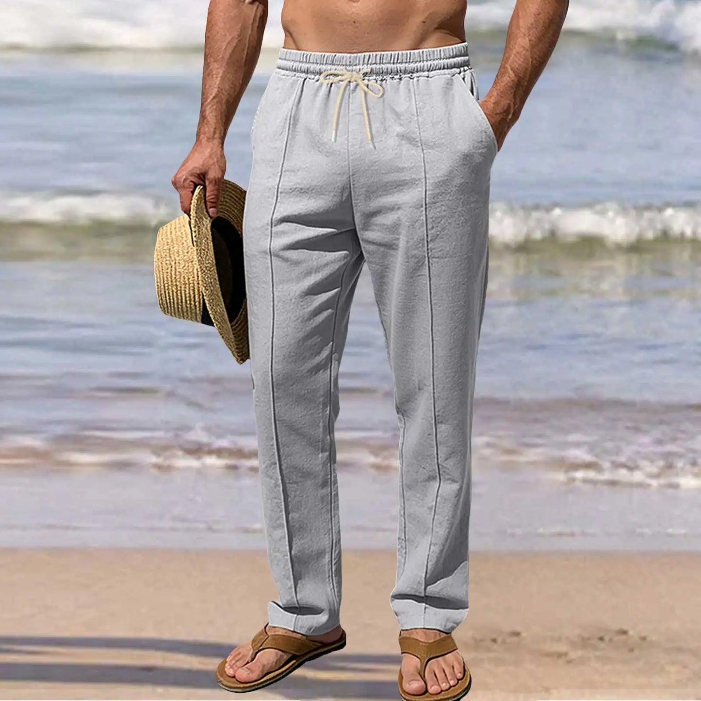 Eleganti pantaloni estivi in cotone