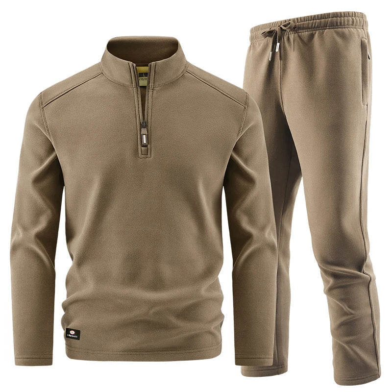 Elegant Men's Zip Sweater Set