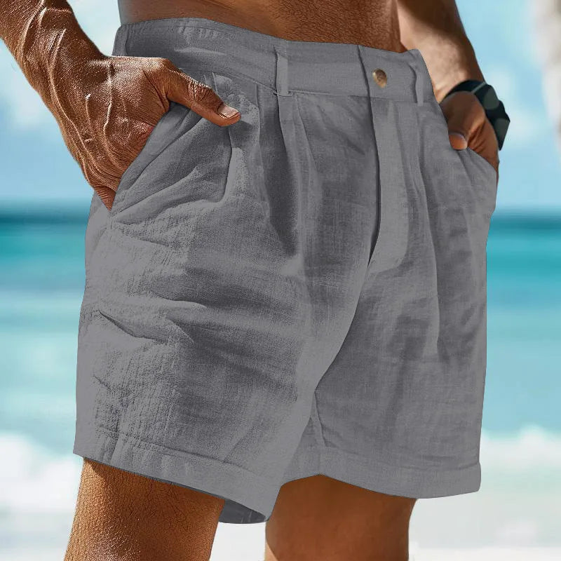 Elegant Cotton Linen Shorts