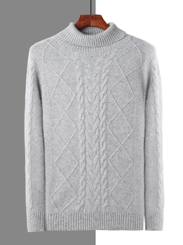 Elegant Pattern Cashmere Sweater