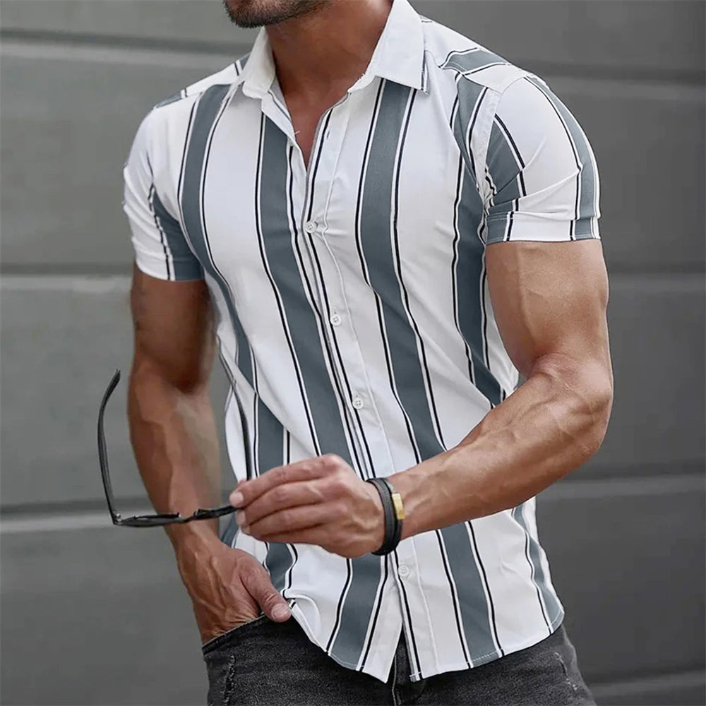 Striped Short Sleeved Summer Shirt