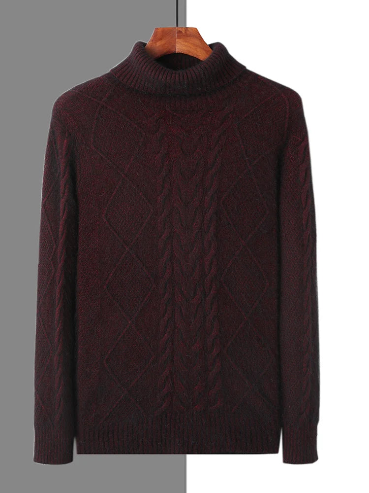 Elegant Pattern Cashmere Sweater