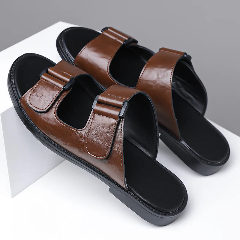 Breahable Leather Sandals
