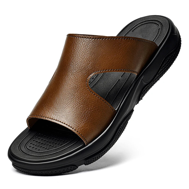 Elegant Leather Men's Sandals