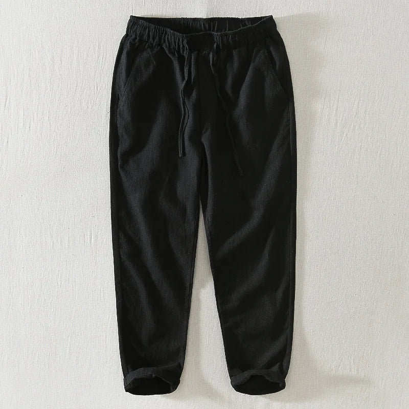 Pantaloni casual da uomo in lino