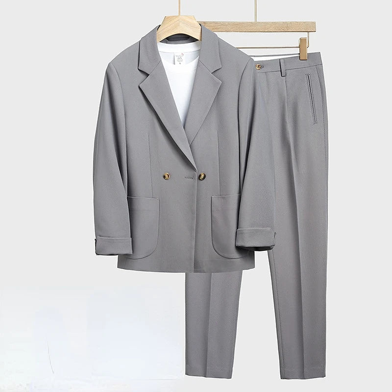 Elegant Loose Fit Men's Set