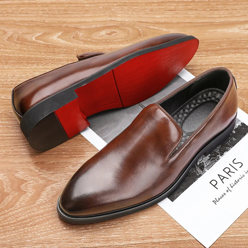 Elegant Leather Business Slip-On Shoes