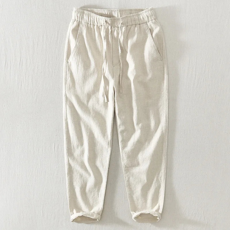 Pantaloni casual da uomo in lino