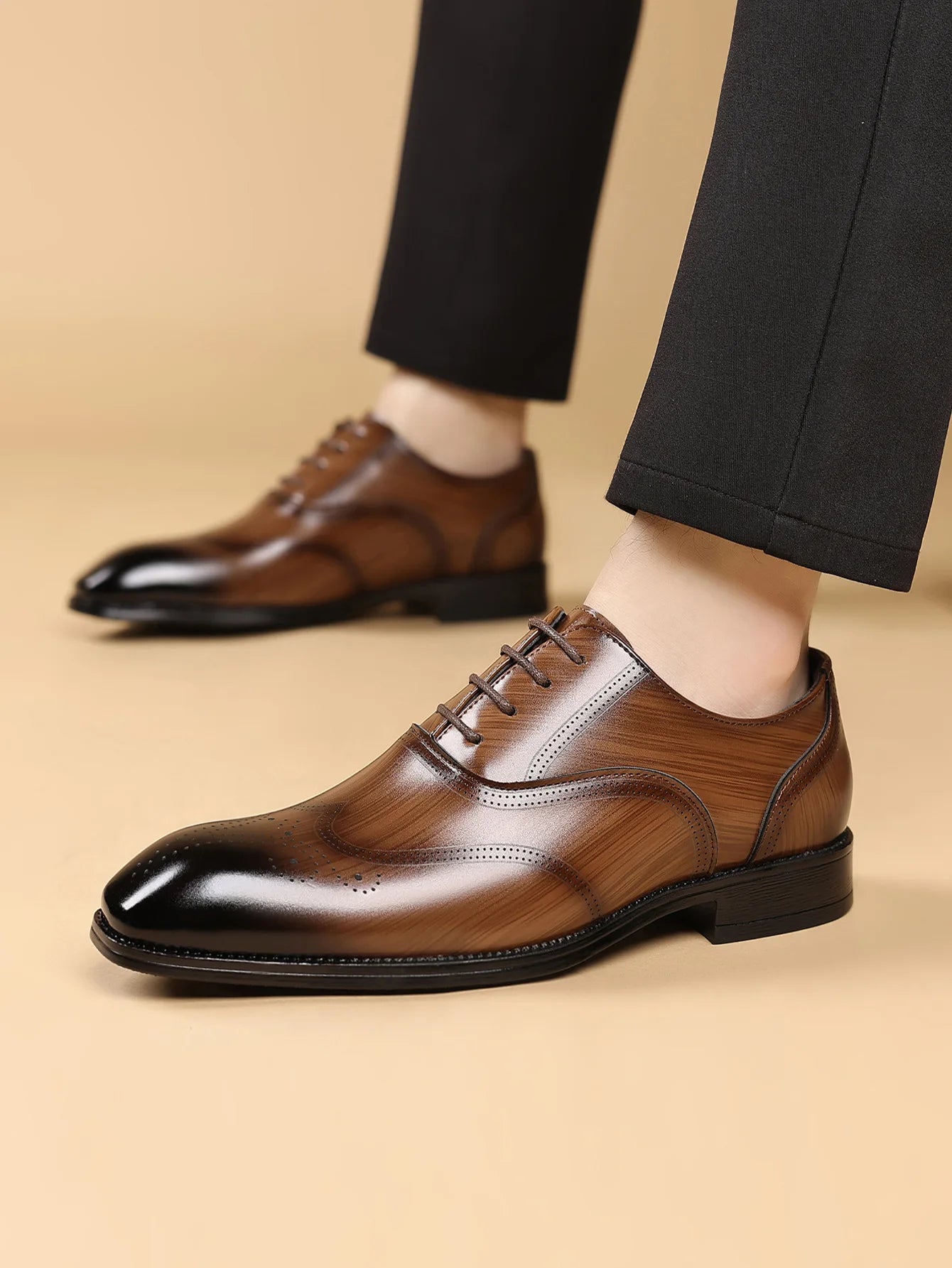 Chaussures de mariage chic en cuir