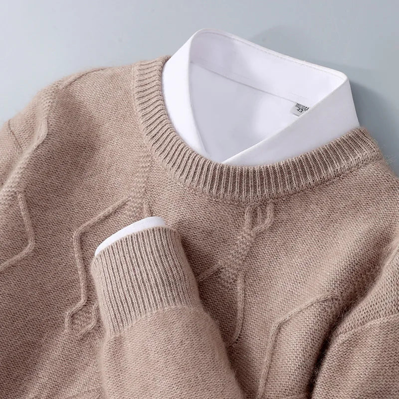 Diamond Pattern Cashmere Sweater