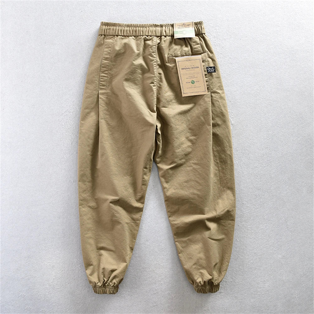 Eleganti pantaloni cargo in cotone