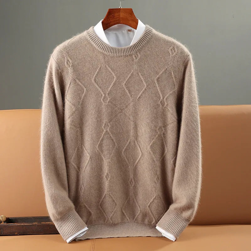 Diamond Pattern Cashmere Sweater