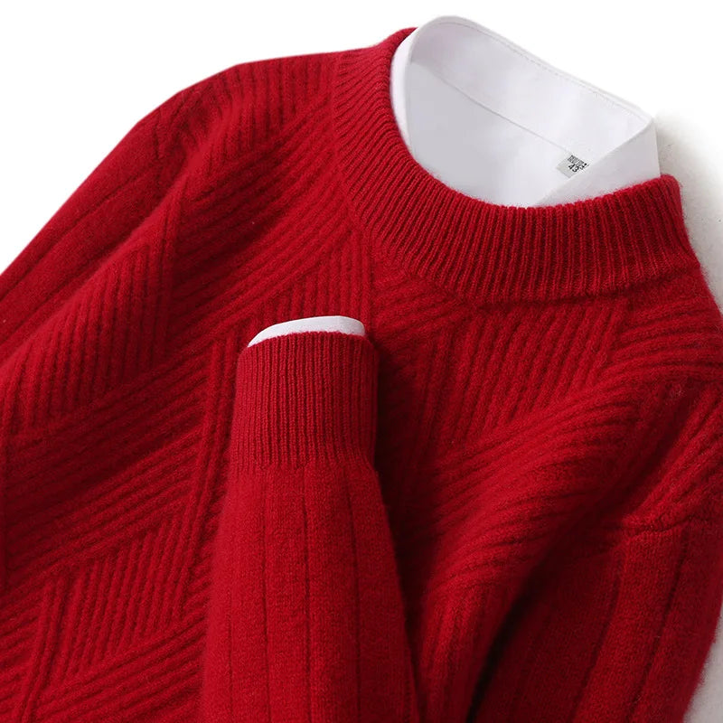 Elegant Pattern Cashmere Sweater