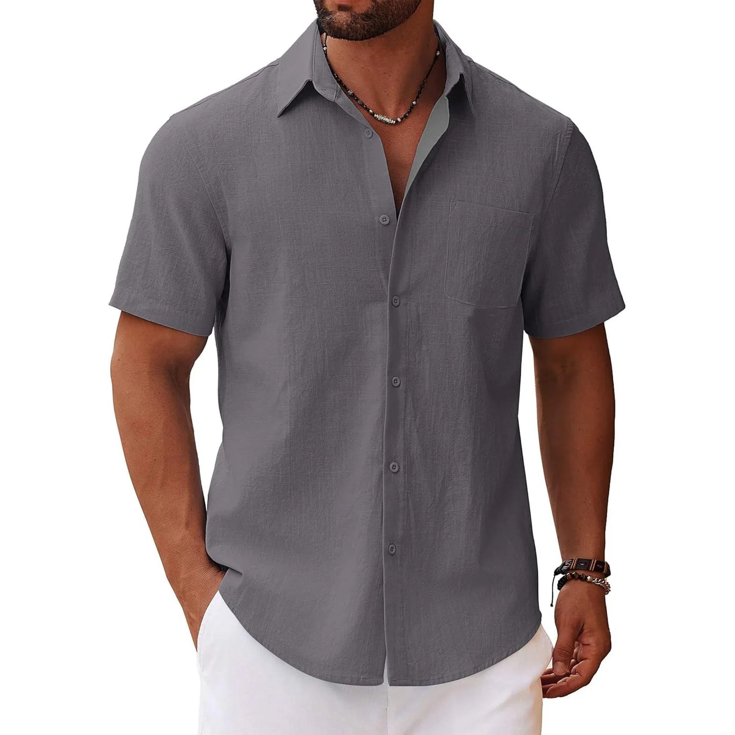 Casual Short Sleeve Men's Shirt