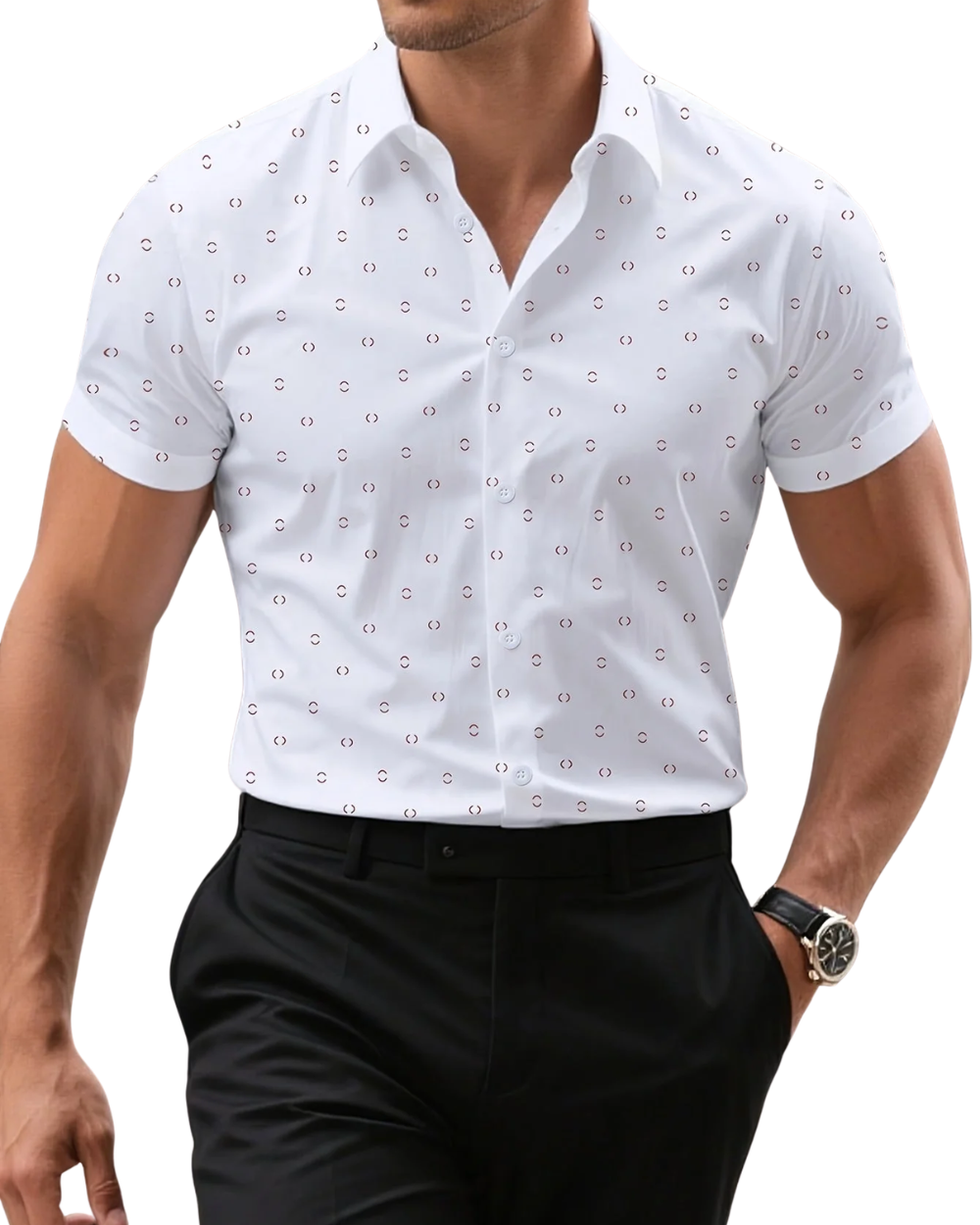 Chemise élégante à manches courtes