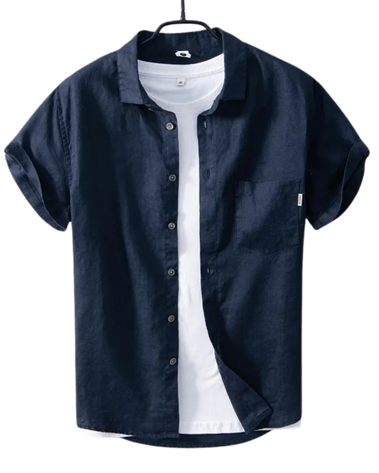 Camicia casual da uomo in lino