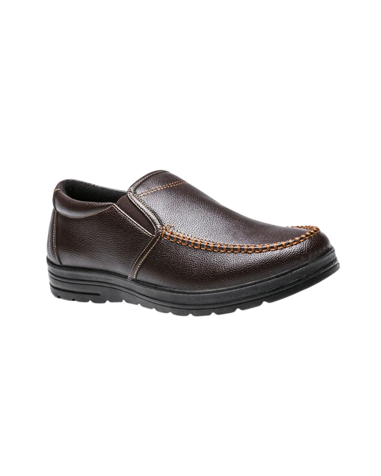 Sapatos casuais de couro sem atacadores