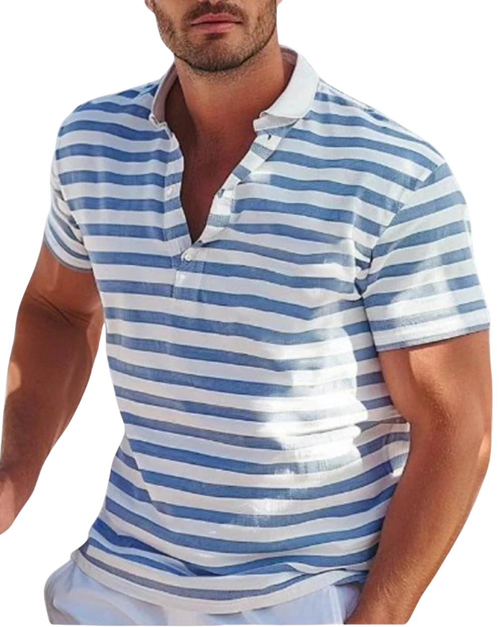 Casual Striped Polo Shirt