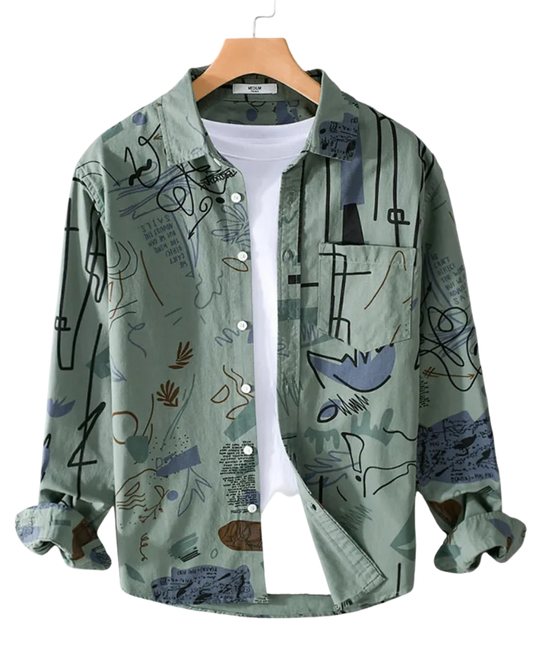 Casual Long Sleeved Men's Shirt