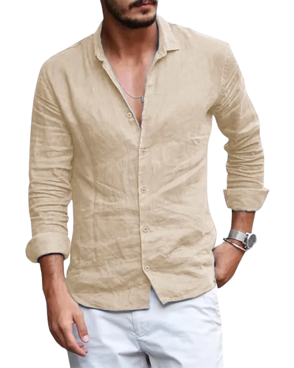 Elegant Cotton Linen Summer Shirt