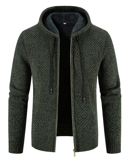 Cardigan da uomo con cappuccio
