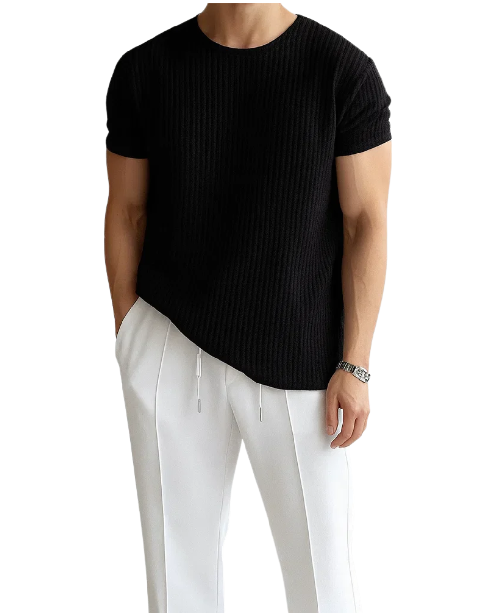Elegant Knit T-Shirt