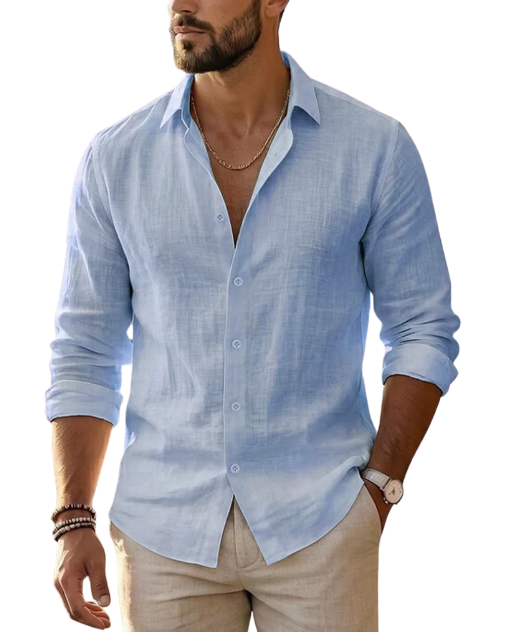 Elegant Cotton Linen Shirt