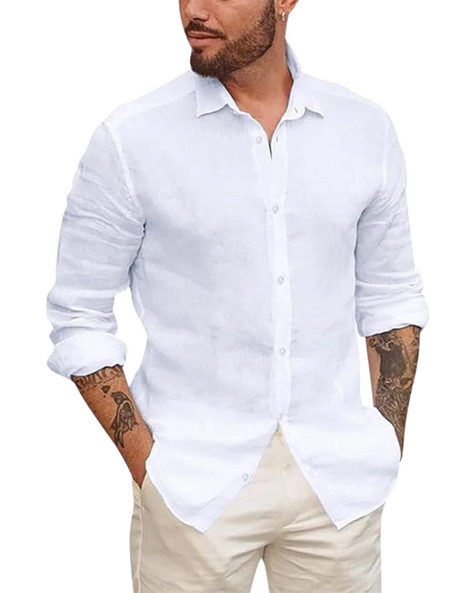 Hawaiian Cotton Linen Shirt