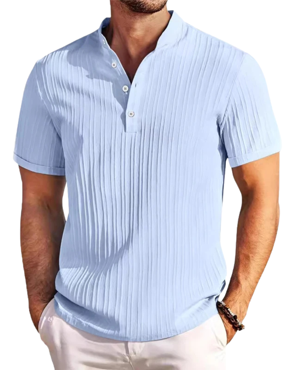 Elegante camicia da uomo a maniche corte