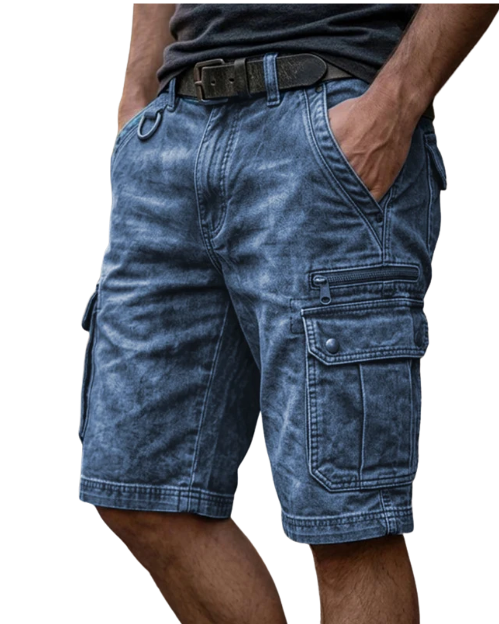 Eleganti pantaloncini cargo da uomo