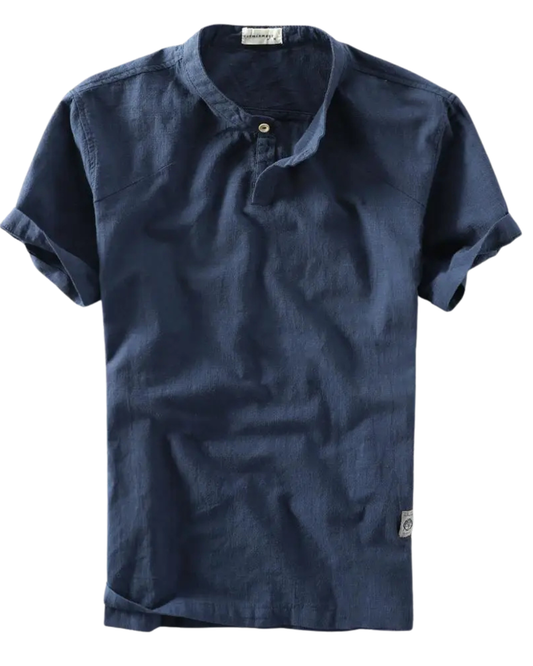 Elegante camicia estiva in cotone e lino