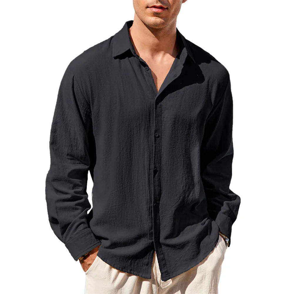 Casual Cotton Linen Men's Shirt