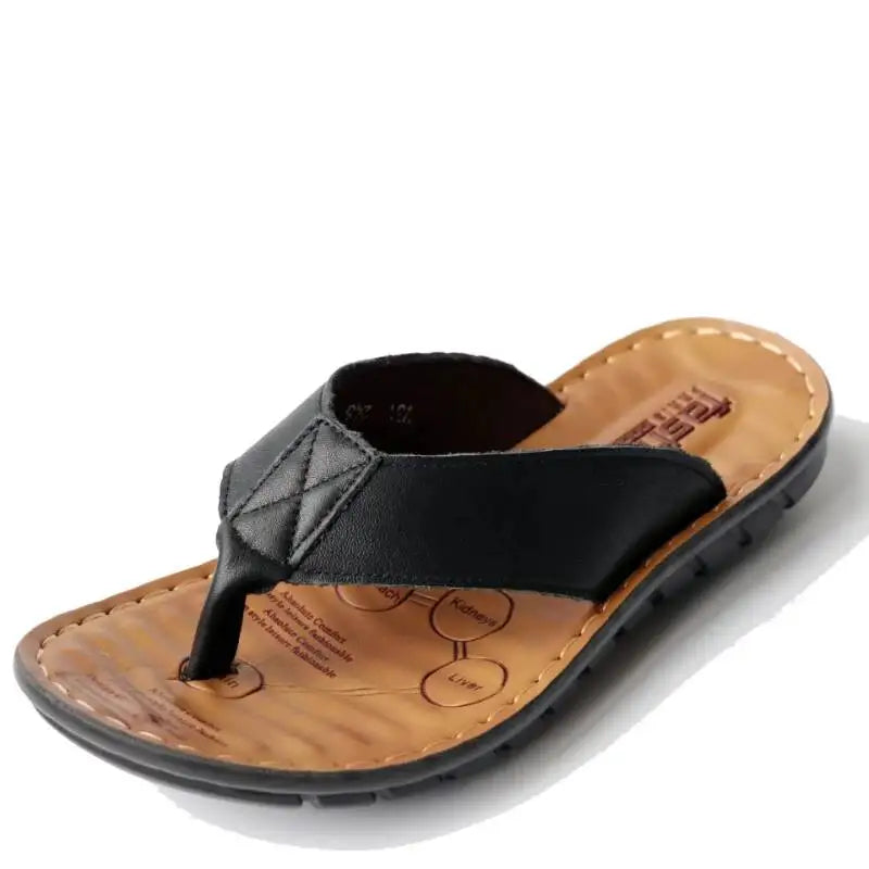 Eleganti pantofole in pelle