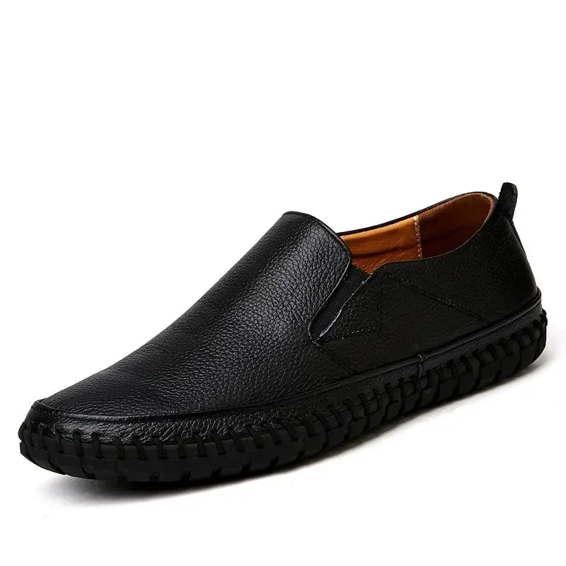 Elegant Leather Slip-On Sneakers