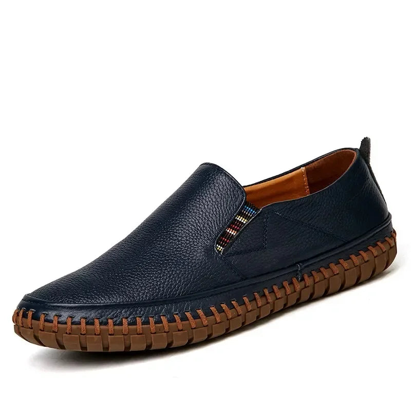 Elegant Leather Slip-On Sneakers