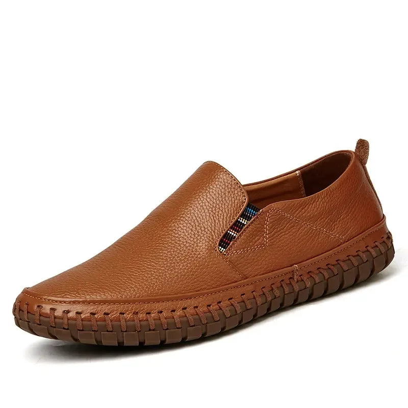 Elegant Leather Slip-On Sneakers
