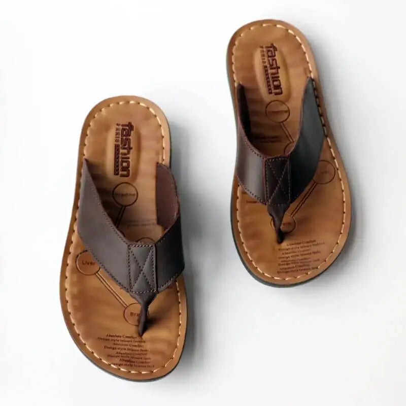 Eleganti pantofole in pelle