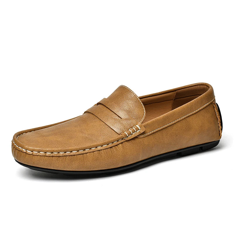 Mocassins bateau en cuir chic