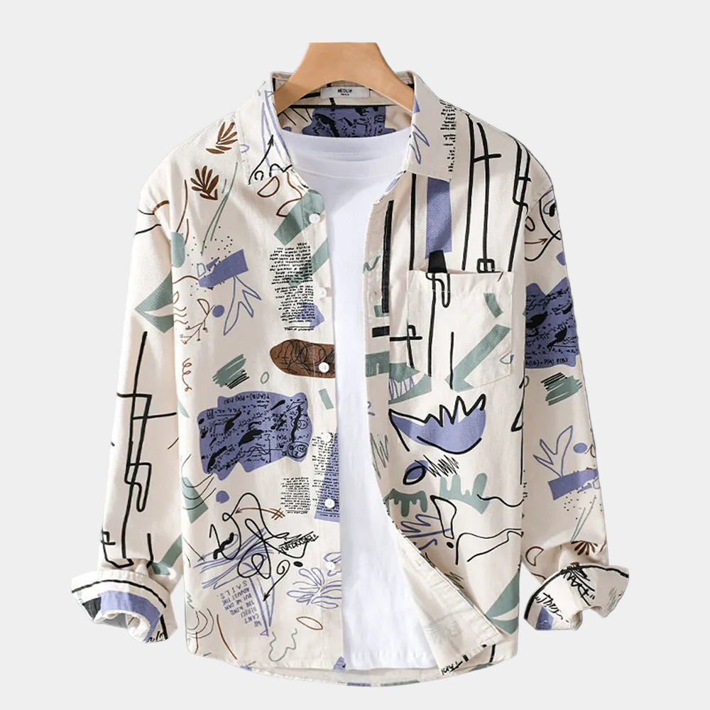 Casual Long Sleeved Men's Shirt