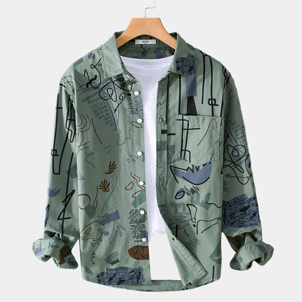 Casual Long Sleeved Men's Shirt