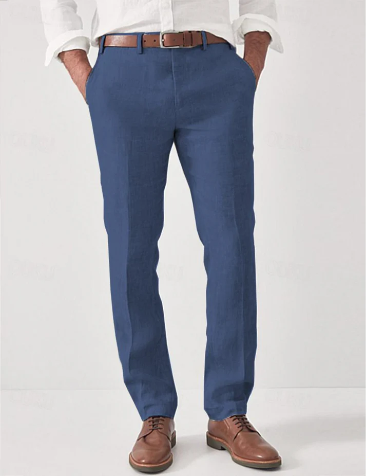 Eleganti pantaloni da cerimonia in lino