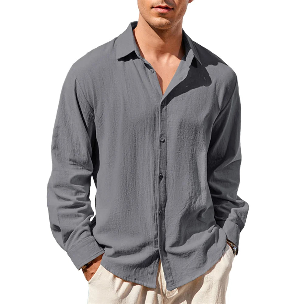 Casual Cotton Linen Men's Shirt